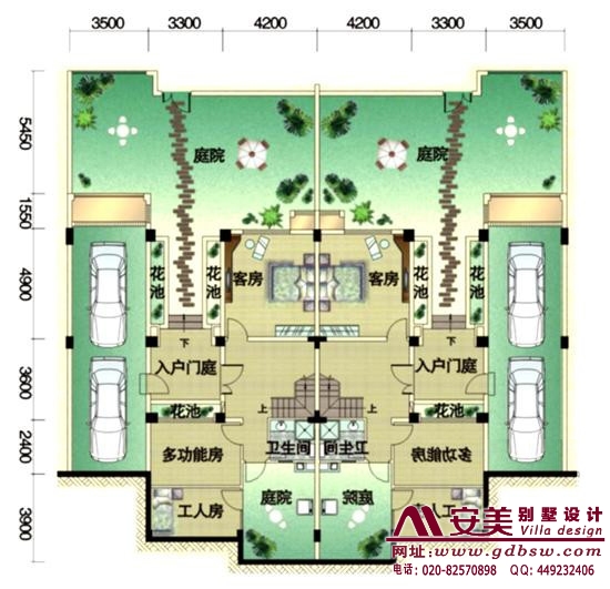 富力泉天下别墅建筑设计户型图-F2户型地下一层平面图